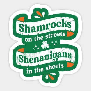 Vintage Distressed Irish Shamrock - St Paddy's Day - Craic Crew Sticker